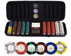 Black Series 500 Poker Chip Set -Casino-Grade 14g Clay Poker Chips, Texas Holdem