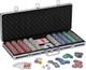 Bling 13.5 Gram Texas Hold'Em Clay Poker Chip Set with Aluminum Case, 500 Strip