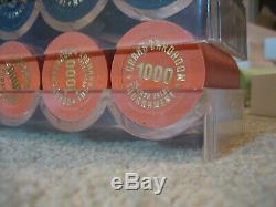 Blue Chip Company (BCC) Flame Mold Hot-Stamp Tournament Poker Chip Set NEW