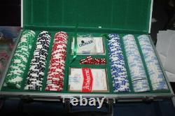 Bodog 300 Chip Dice Style Poker Chip set Case Kit Chips Cards Game gambler hj20