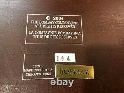 Bombay & Co. Poker chip set in Mahogany Case withglass top- NEW