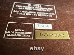 Bombay Poker Company Mahogany Wood And Glass Full Poker Set With Cards
