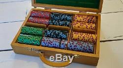 Boracay Ceramic Poker Chips Set 300 chips, wooden case, cards and accessories