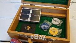 Boracay Ceramic Poker Chips Set 300 chips, wooden case, cards and accessories