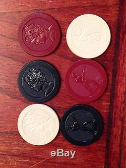 Boxer and Cameo Antique Poker Chip Set