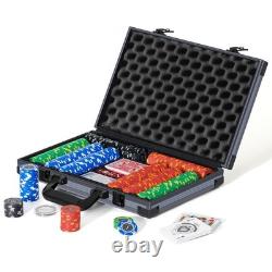 Boyzhood Poker Chips, 400PCS 14 Gram Clay Poker Chip Set with Deluxe Travel Ca