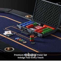 Boyzhood Poker Chips, 400PCS 14 Gram Clay Poker Chip Set with Deluxe Travel Ca