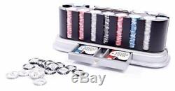 Brand New Sealed World Poker Tour Oval Spinning Carousel 500 Chip Rack Set Cards