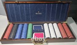 Brooks Brothers Poker Chip Set With Dice Rare! Heavy