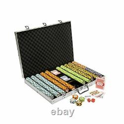 Brybelly 1,000 Ct Monte Carlo Poker Set 14g Clay Composite Chips with Alumi