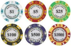 Brybelly 1,000 Ct Monte Carlo Poker Set 14g Clay Composite Chips with Aluminum