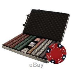 Brybelly 1000-Count Ace King Suited Poker Chip Set in Rolling Aluminum Case, 14g
