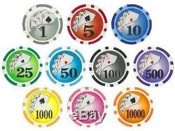Brybelly 1000-Count Yin Yang 14 gram Poker Chip Set in Rolling Aluminum Case, Ne