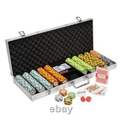 Brybelly 14 Gram 500 Count Poker Set Monte Carlo 14G Clay Composite Chips
