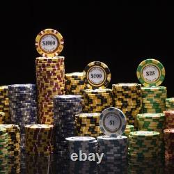 Brybelly 14 Gram 500 Count Poker Set Monte Carlo 14G Clay Composite Chips