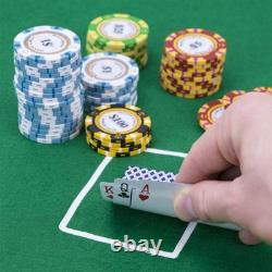 Brybelly 14 Gram 500 Count Poker Set Monte Carlo 14G Clay Composite Chips