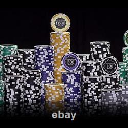 Brybelly 500-Count Eclipse Poker Chip Set & Padded 24 x 11 x 4, Mixed