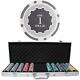 Brybelly 500 Count Eclipse Poker Chip Set Padded Aluminum Case