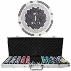 Brybelly 500 Count Eclipse Poker Chip Set Padded Aluminum Case