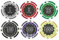 Brybelly 500 Count Eclipse Poker Chip Set Padded Aluminum Case