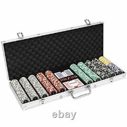 Brybelly 500 Count Eclipse Poker Chip Set Padded Aluminum Case Heavyweigh