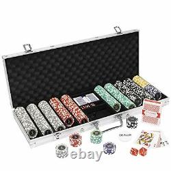 Brybelly 500 Count Eclipse Poker Chip Set Padded Aluminum Case Heavyweigh