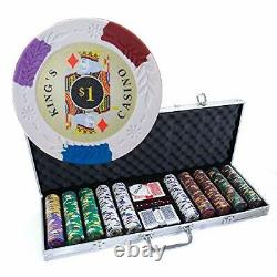 Brybelly 500 Count Kings Casino Poker Set 14 Gram Clay Composite Chips with