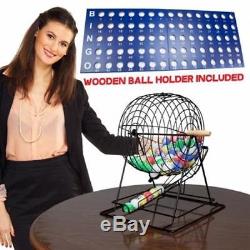 Brybelly GBIN-105 Professional Bingo Set with 19 Cage 1.5 Balls and Heavy W