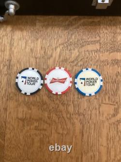 Budweiser Beer World Poker Tour Multicolor Poker Chip Set With Heavy Black Case