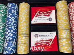 Budweiser Branded Poker Set and Case-500 Chips