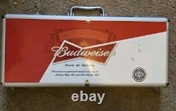 Budweiser Branded Poker Set and Locking Case-Complete With500 CHIPS, KEYS, DICE