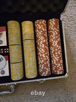 Budweiser Branded Poker Set and Locking Case-Complete With500 CHIPS, KEYS, DICE