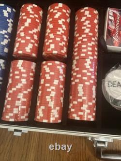 Budweiser Poker Set Aluminum Case Complete SEALED Set W Cards Chips NEW