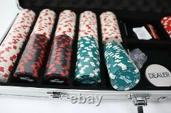 Budweiser Poker Set Case 500 Wrapped Chips A Deck of Cards Dealer Small Blind