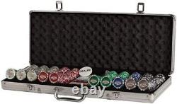CHH Poker Set In Aluminum Case With Las Vegas Style Chips, 9 x 7 x 1 inches