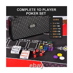 CONTINUE 14G Clay Poker Chips Set for Texas Hold'Em