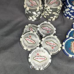 Camel Poker Chip set Las Vegas Promotion 2005 11.5 gram Clay Red Blue Green Gray