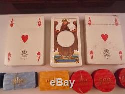 Camilletti Italian 925 Sterling Silver Knights Cover Mahogany Wood Poker Set