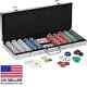 Cardinal Classics 500-Piece Poker Set with Aluminum Case, Chips, Dice