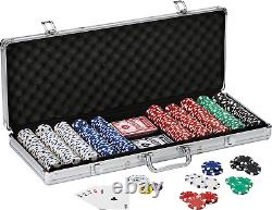 Cardinal Classics 500-Piece Poker Set with Aluminum Case, Chips, Dice