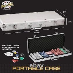 Cardinal Classics 500-Piece Poker Set with Aluminum Case, Chips, Dice