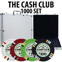 Cash Club Casino Poker Chip Set 1000 Poker Chips Aluminum Case
