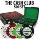 Cash Club Casino Poker Chip Set 500 Poker Chips Gloss Wood Case