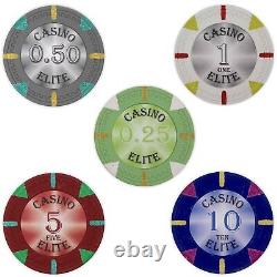 Cash Game 500 Casino Elite Poker Chip Set Bulk Perfect for. 25/50 Cents Blinds