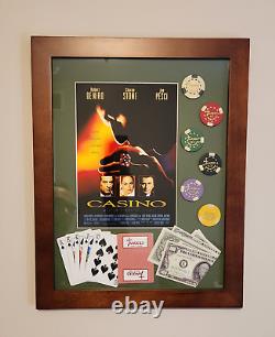 Casino Movie Professionally Framed, Poster & Poker Chip set, Replica Props NEW