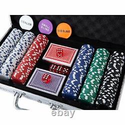 Casino Poker Chip Set 300PCS Poker Chips with Aluminum Case, 11.5 300pcs