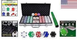 Casino Poker Chip Set 400 PCS Aluminum Case High Quality Clay Chips