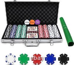 Casino Poker Chip Set 400 PCS Aluminum Case High Quality Clay Chips