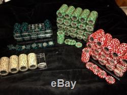 Casino Poker Chip Set Authentic Palms Casino Aruba Rare Inlay Set