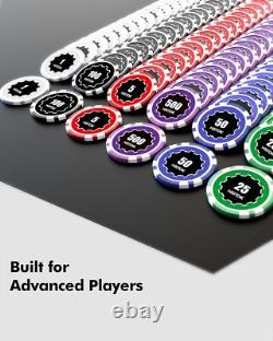 Casino Poker Set with Numbered Chips 500-pcs, Playing Cards Waterproof